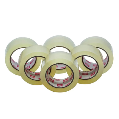 110 Meter Karton Penyegelan Kekuningan Tahan Air Transparan Bening Packing Tape Tugas Berat Pengiriman Packing Tape