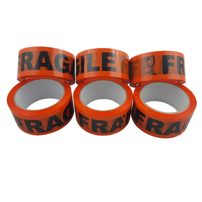 Peringatan Karton Bopp Sealing Tape Kemasan Rapuh Red Fragile Tape